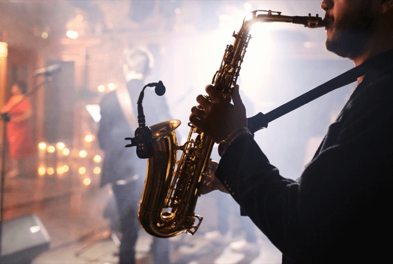 Jazz musicians performing together